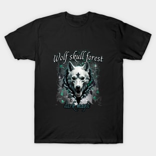 Wolf skull forest dark magic gothic - 4 T-Shirt